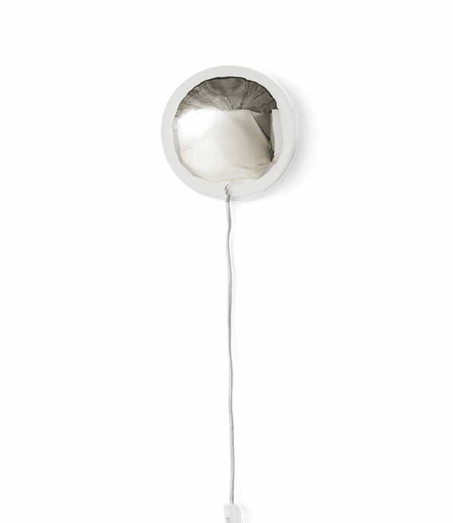 HKliving Orb wall lamp, chrome
