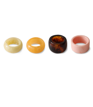 HKliving Napkin rings, sunrise (set of 4)