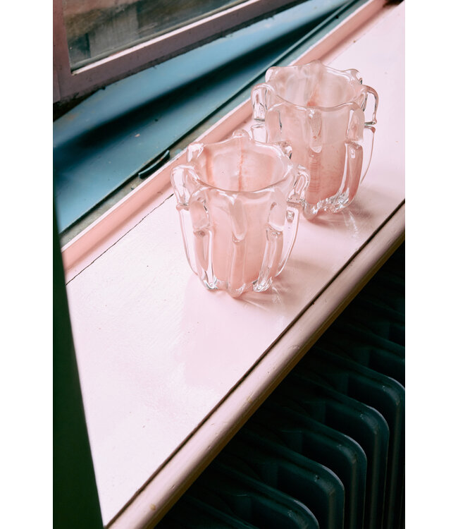 HKliving Coralla candle holder, soft pink