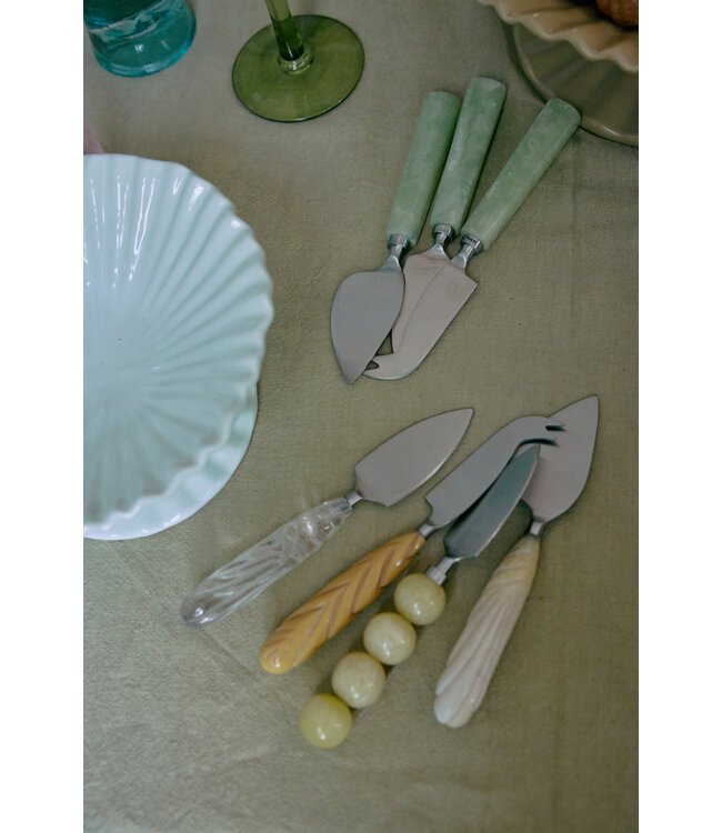 HKliving Cheese knives, sage (set of 3)