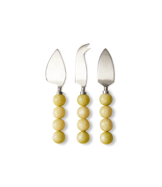 HKliving Cheese knives, lemon (set of 3)