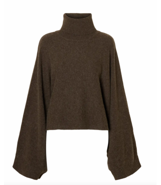 Selected Elina knit cape roll neck