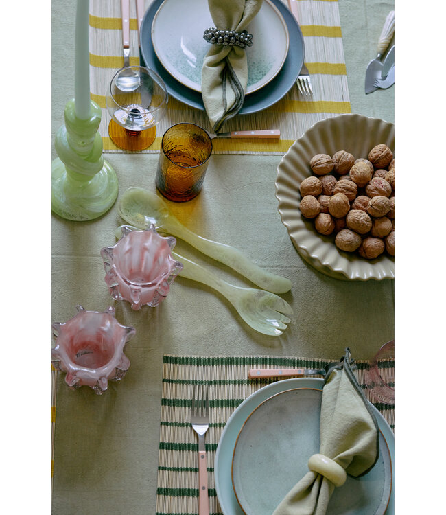 HKliving Salad cutlery mist green, set of 2