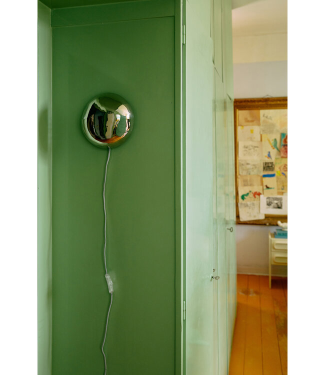 HKliving Orb wall lamp, chrome