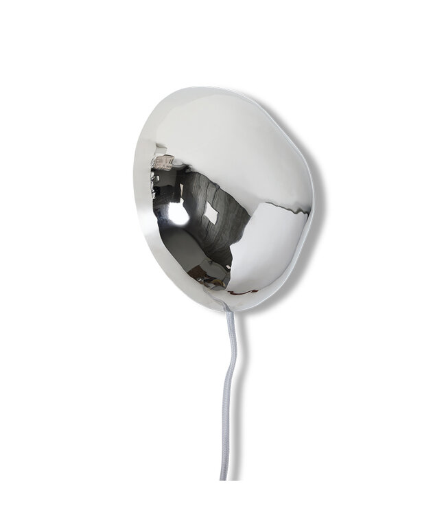 HKliving Orb wall lamp, chrome