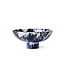 HKliving Ceramic bowl on base, indigo