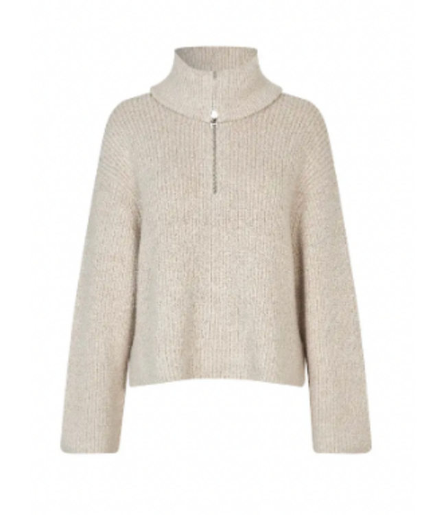Second Female Gerda knit zip collar