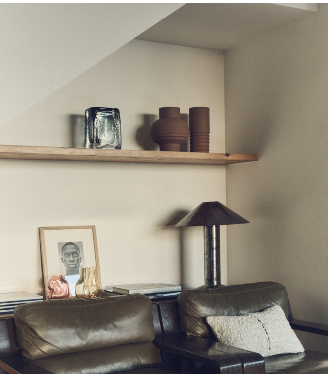 HKliving Handcarved terracotta tube vase