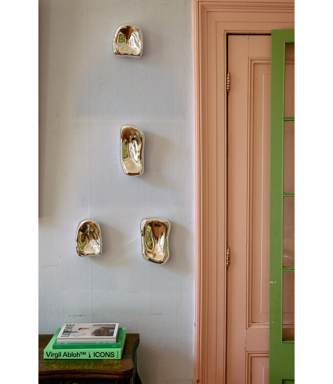 HKliving Glass sculpture chrome no. 3