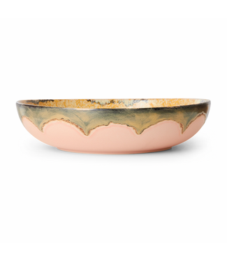 HKliving 70s ceramics: salad bowl sunflower