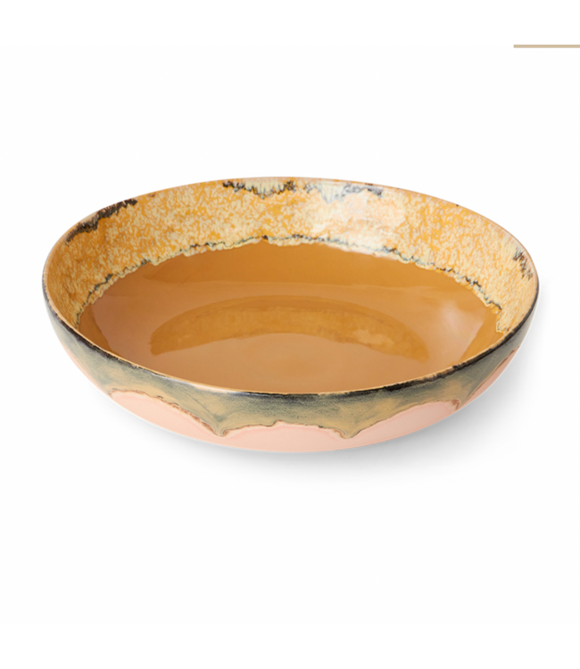 HKliving 70s ceramics: salad bowl sunflower