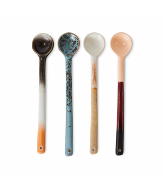 HKliving 70s ceramics: spoons L Breeze (set of 4)