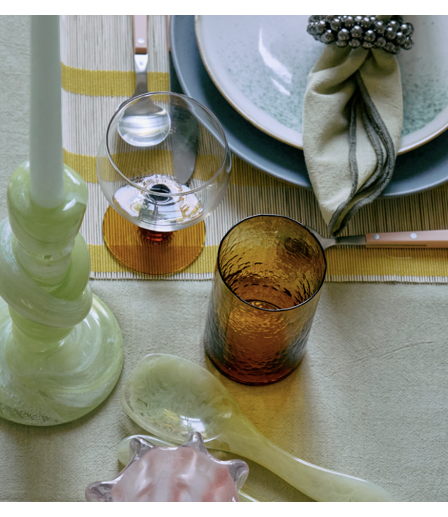 HKliving High tube glass,  Amber