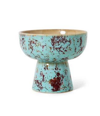 HKliving 70s ceramics: tapas bowl on base patina, S