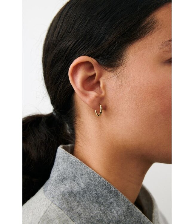 Pernille Corydon Small Spirit Huggies - Silver  brass