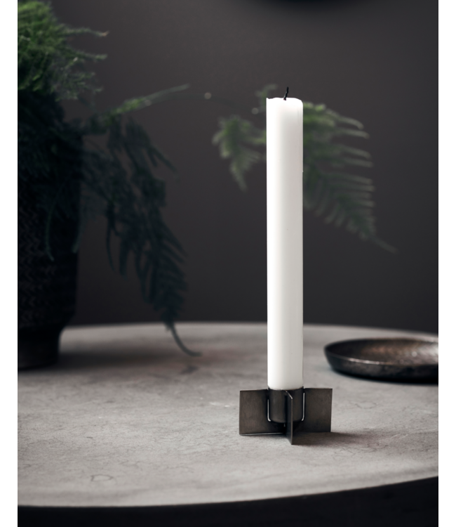 House Doctor Candle stand, Wing, Raw iron