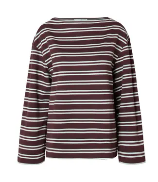 Selected Femme Polly Boatneck Striped Tee