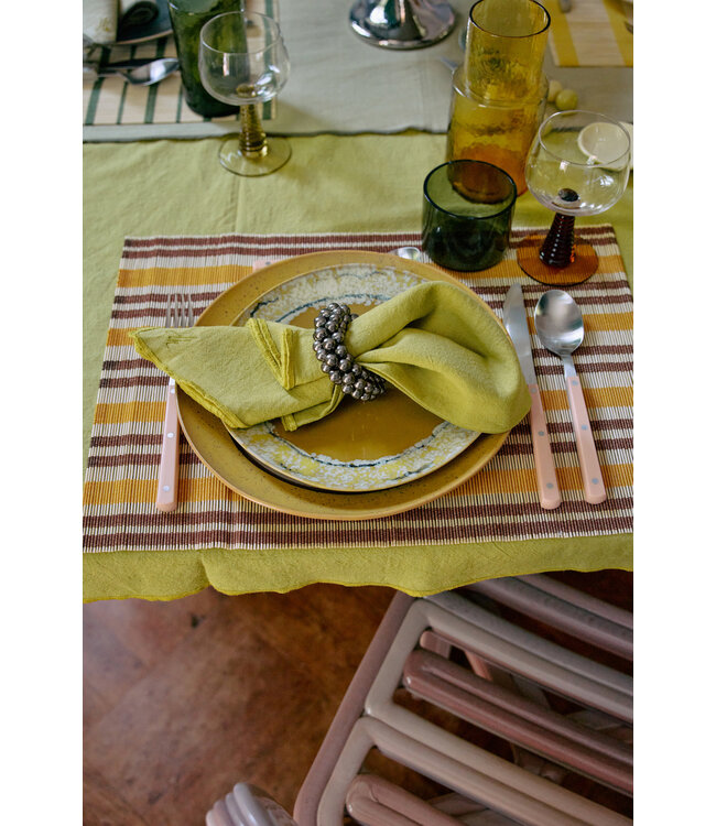 HKliving Bamboo placemat Amber