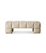 HKliving Puffy lobby bench pebble