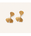 Pernille Corydon Autumn Leaf Earrings - Gold plated recycled sterling silver
