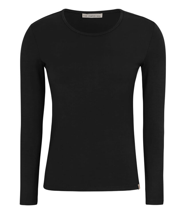 Esmé studios Esmé Studios Penelope LS o-neck Slim T-shirt Black