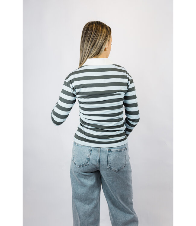 Modström Stetson LS stripe polo / size S