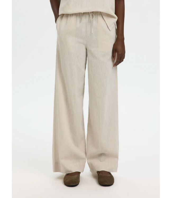 Selected LUISA MW WIDE LINEN BLEND PANT NOOS