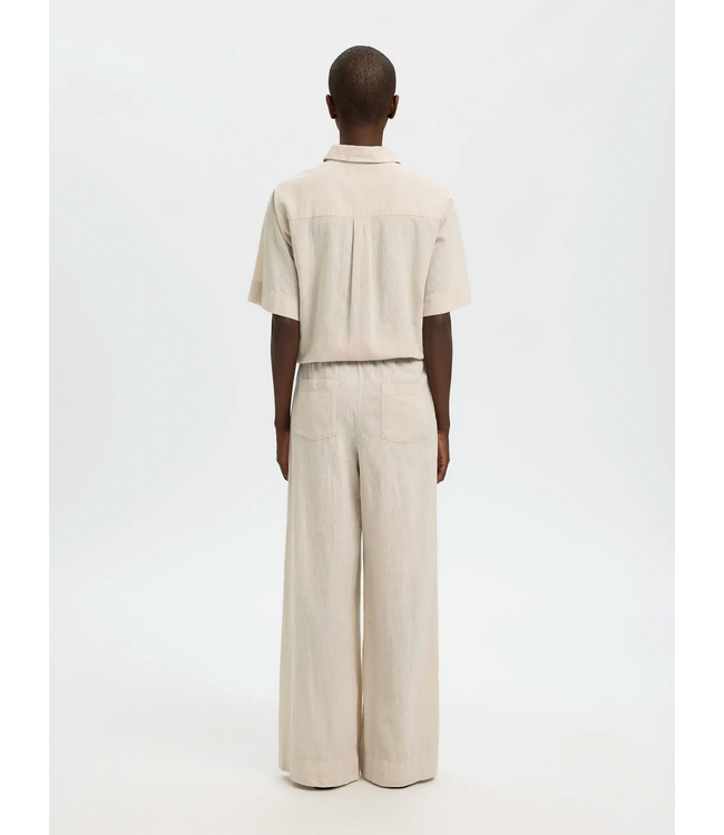 Selected LUISA MW WIDE LINEN BLEND PANT NOOS