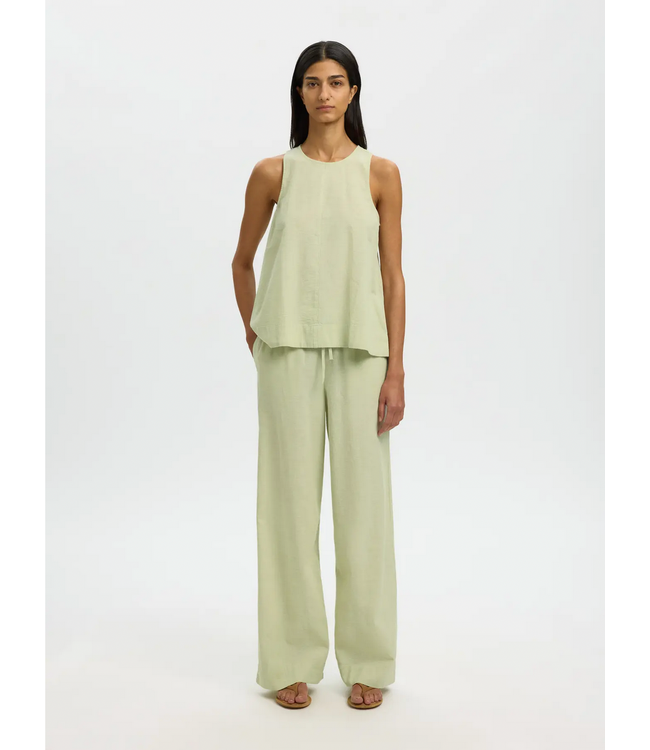 Selected LUISA MW WIDE LINEN BLEND PANT NOOS