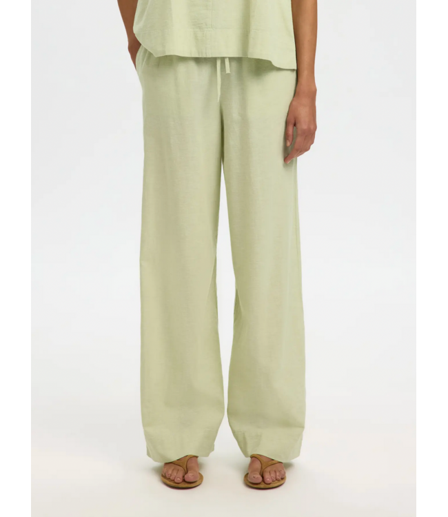 Selected LUISA MW WIDE LINEN BLEND PANT NOOS