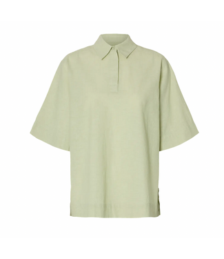Selected LUISA LINEN BLEND POLO NOOS