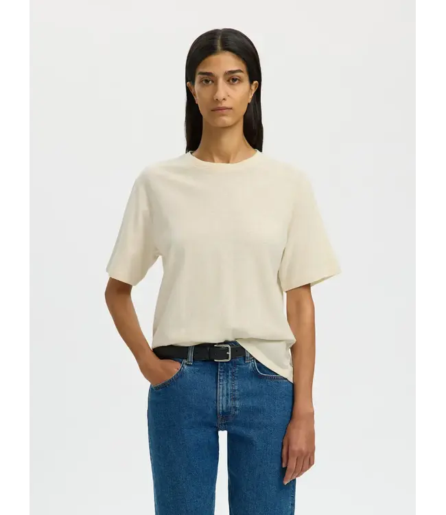 Selected ADA Linen Blend Tee  NOOS