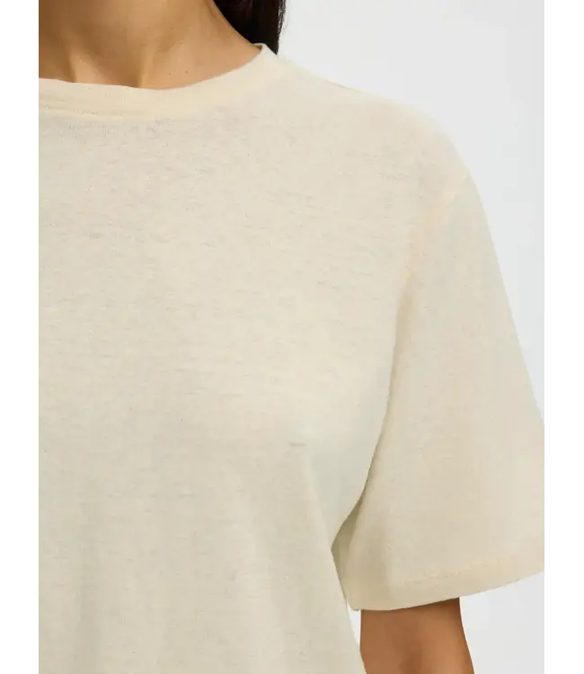 Selected ADA Linen Blend Tee  NOOS