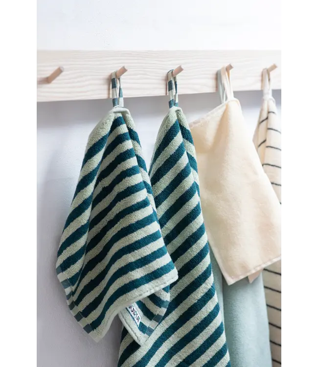 BONGUSTA Naram Guest Towels sea foam & deep teal