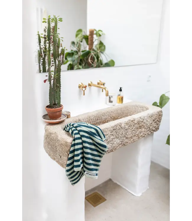 BONGUSTA Naram Guest Towels sea foam & deep teal