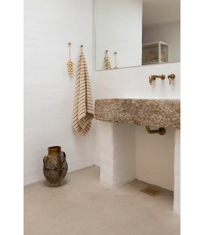 BONGUSTA Naram Guest Towels creme & ink