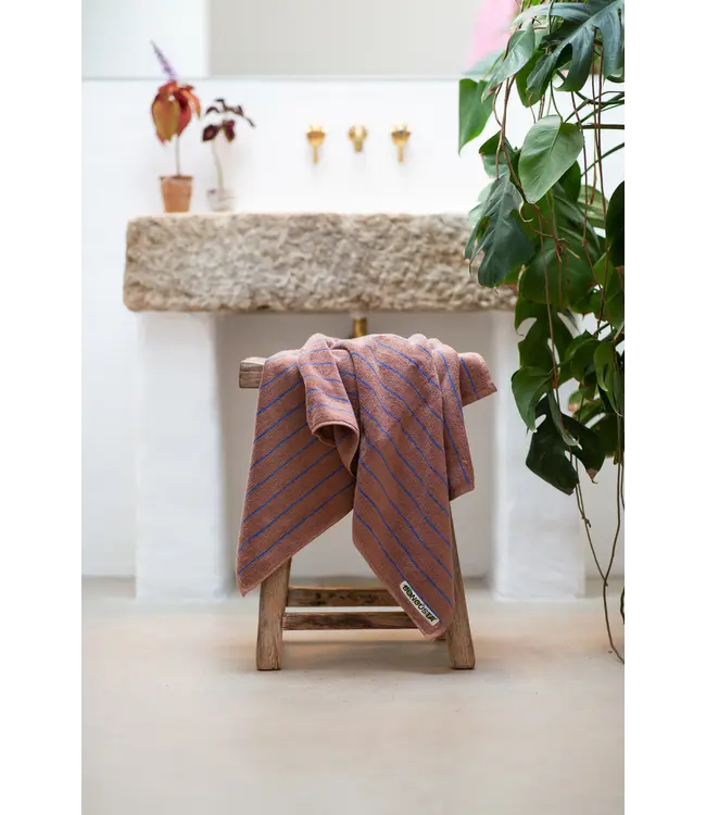 BONGUSTA Naram Guest Towels camel & ultramarine