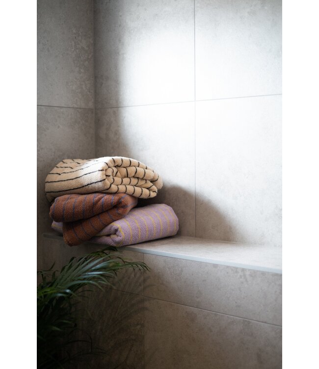 BONGUSTA Naram Guest Towels camel & ultramarine