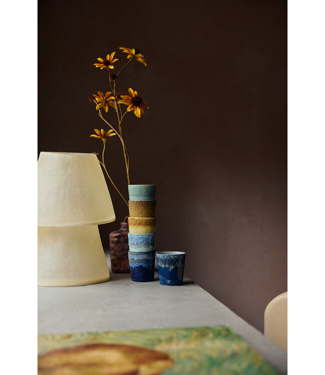 HKliving 70s ceramics: Van Gogh coffee mugs Sunflowers (set of 2)