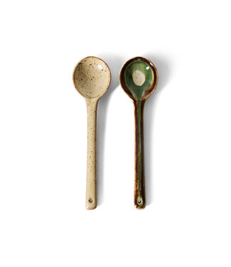 HKliving 70s ceramics: serving spoons hills, set of 2