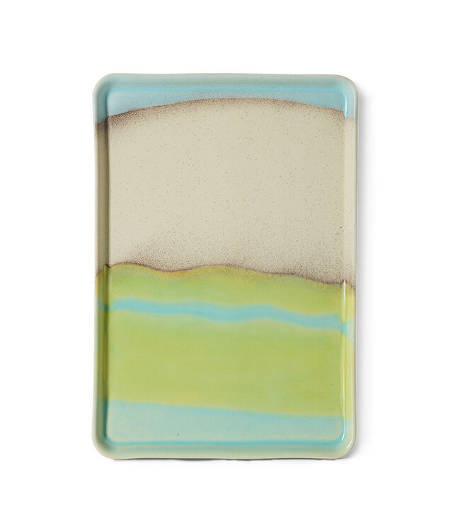 HKliving 70s ceramics: large tray glint