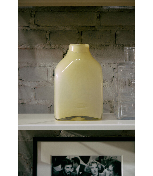 HKliving Atelier glass vase cream, medium