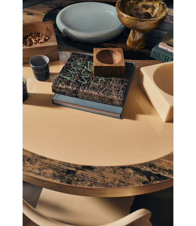 HKliving Teak cube bowl small