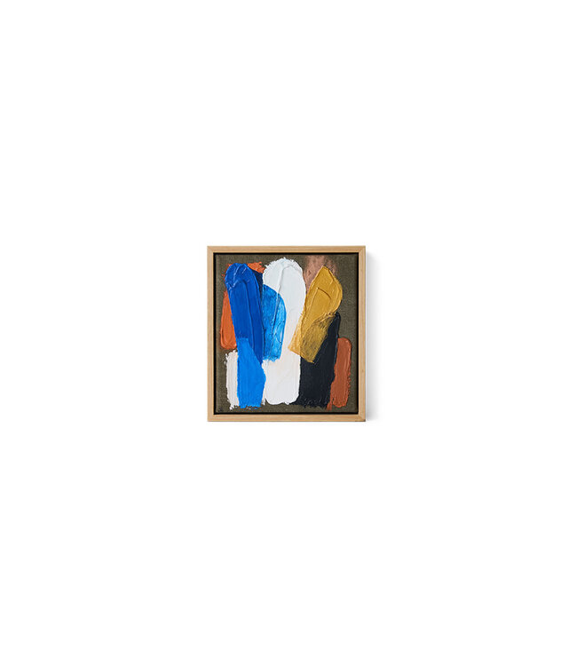 HKliving Framed artwork moonlight strokes, 18x20cm