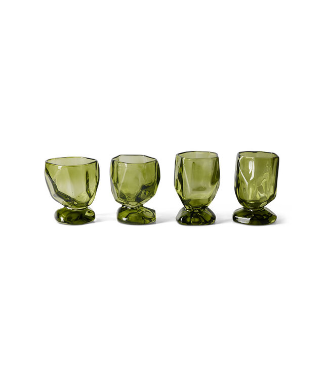 HKliving Glasses, emerald Nienke Sikkema for HKLIVING, set of 4