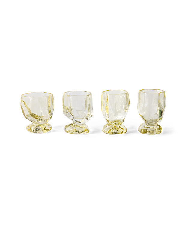 HKliving Glasses, citrine Nienke Sikkema for HKLIVING, set of 4