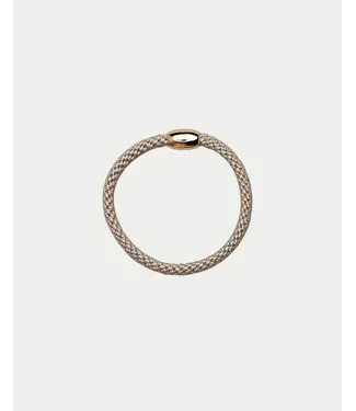 BOW19 Elastic thin hairband beige