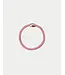 BOW19 Elastic thin hairband light pink glitter