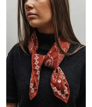 BOW19 Paisley Scarf cognac