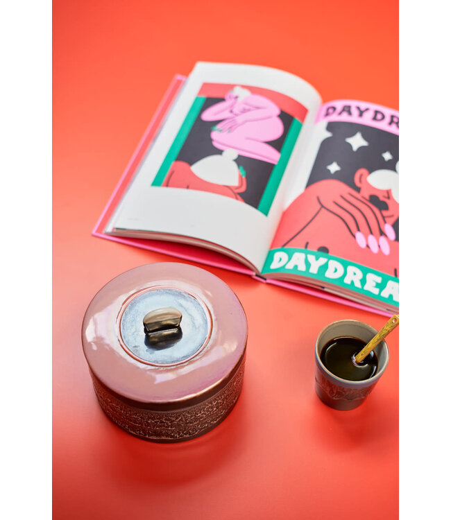 HKliving 70s ceramics  cookie jar, Disco